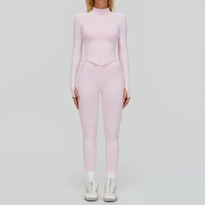 Pink Seamless Jacket Set